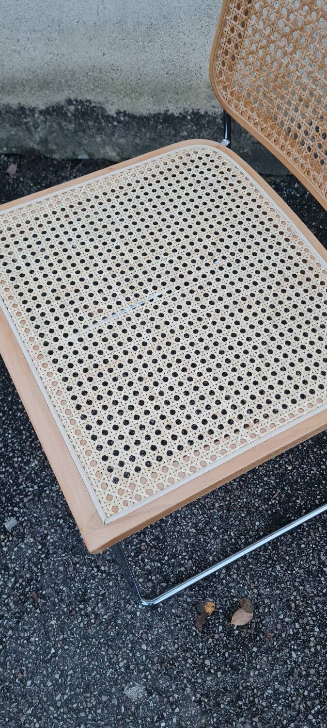 Talin chrome and cane chair