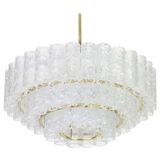 glass tube chandeliers in Murano ice by Doria, Germany, 1960s.