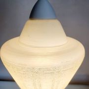 Vintage pendant lamp in glaze, with relief structure, 1980s.