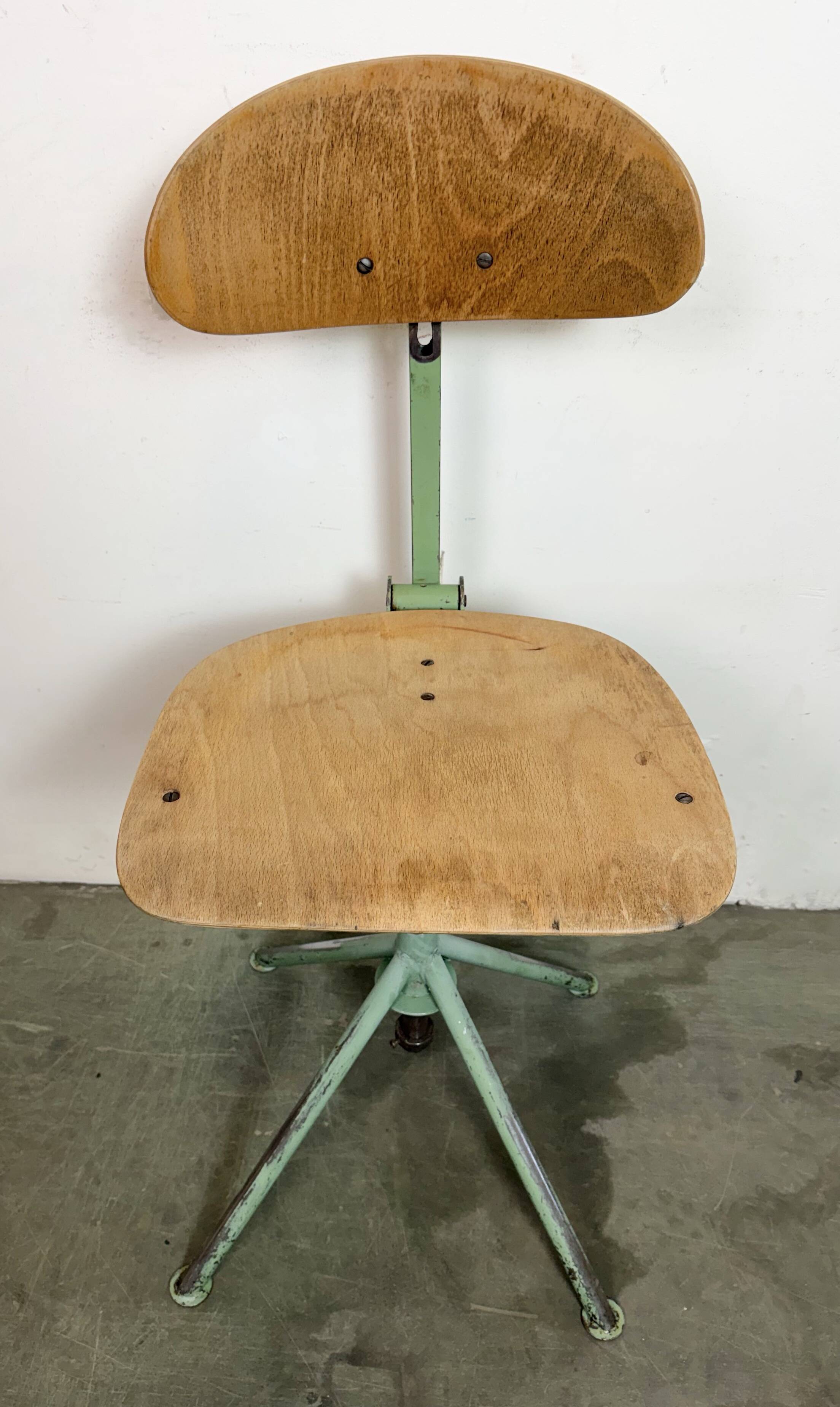 Green Industrial Workshop Chair, 1950s