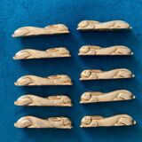 10 gold rabbit shaped knife holders