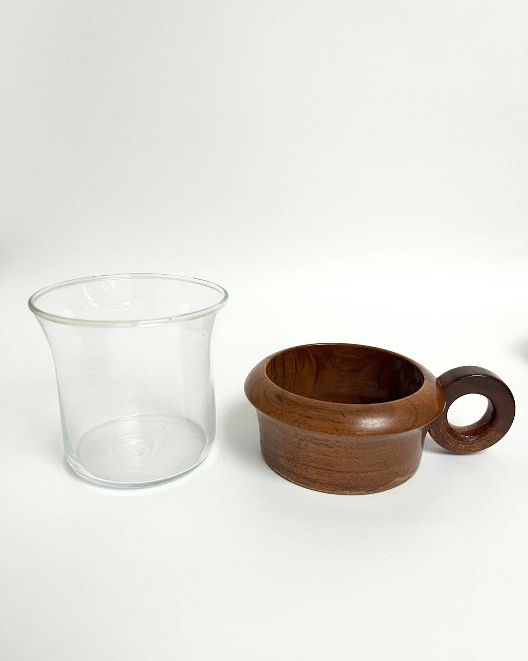 4 tasses Schott Mainz Jeanner teck & verre design 60s