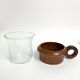 4 tasses Schott Mainz Jeanner teck & verre design 60s
