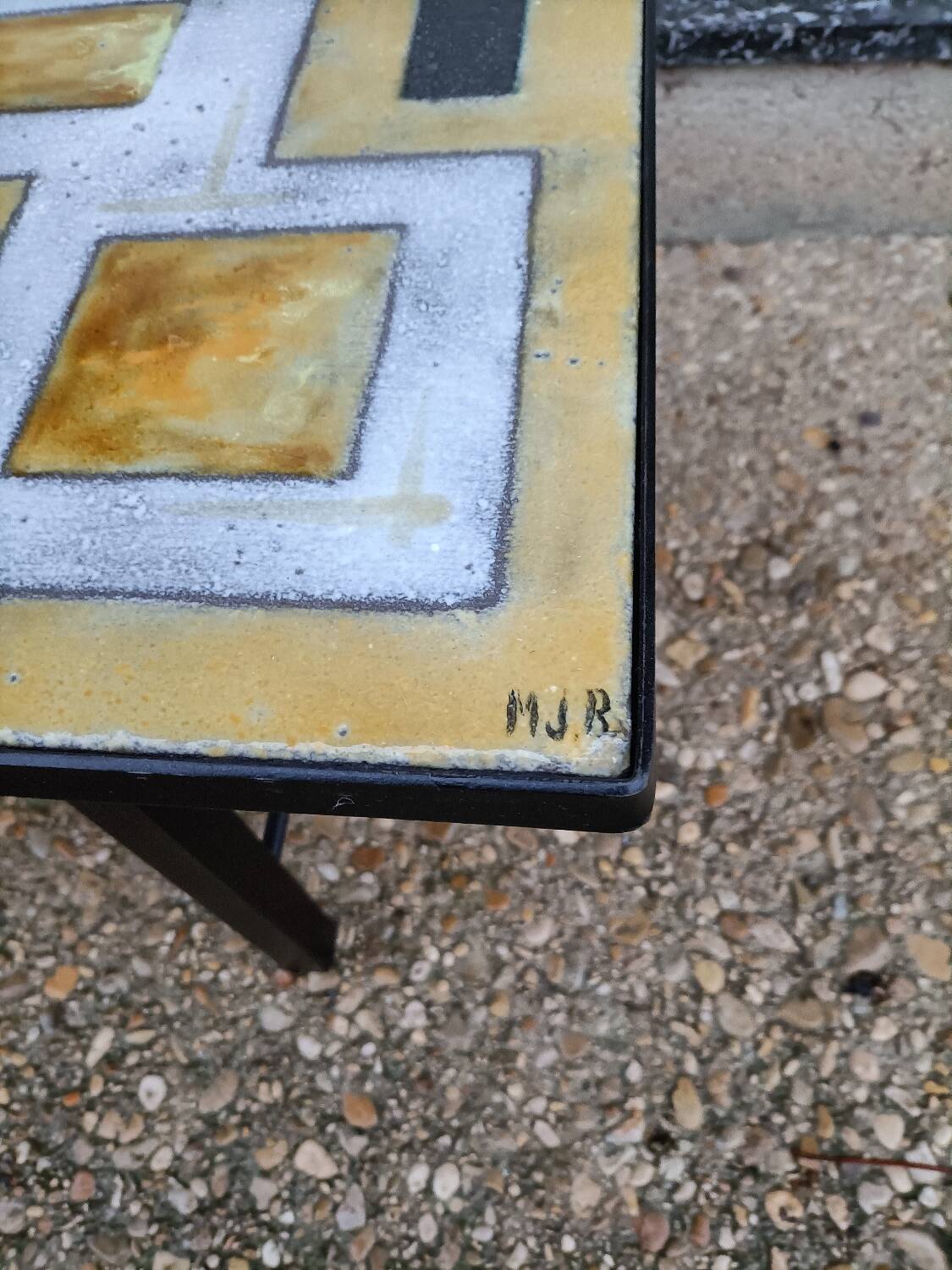 Vallauris coffee table in enamelled lava MJR