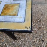 Vallauris coffee table in enamelled lava MJR