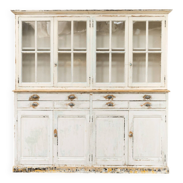 Very large antique pine dresser, 1950, beautiful original patina.