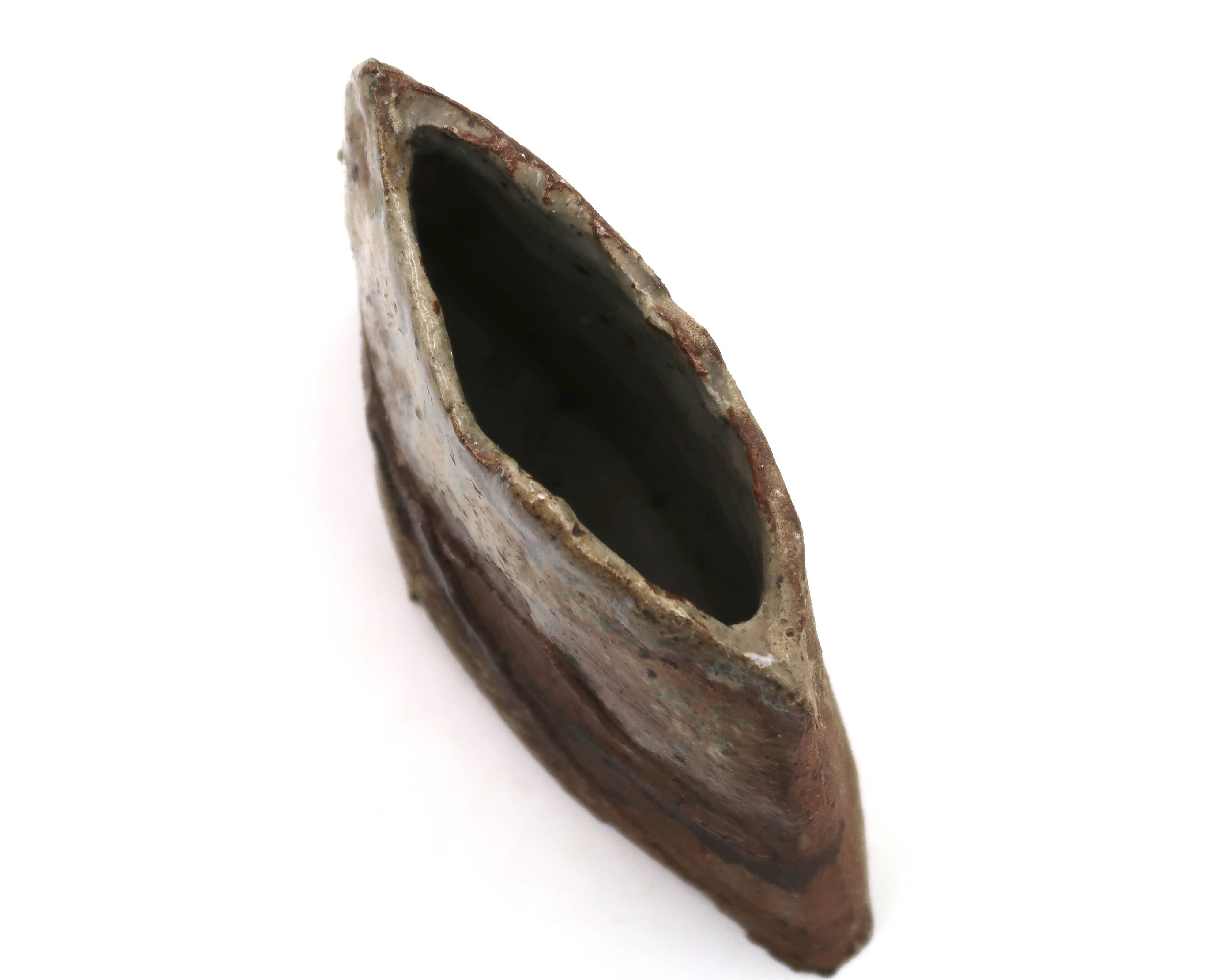 Ceramic vase by Claude Gaget, La Borne, stoneware from the 1970s.