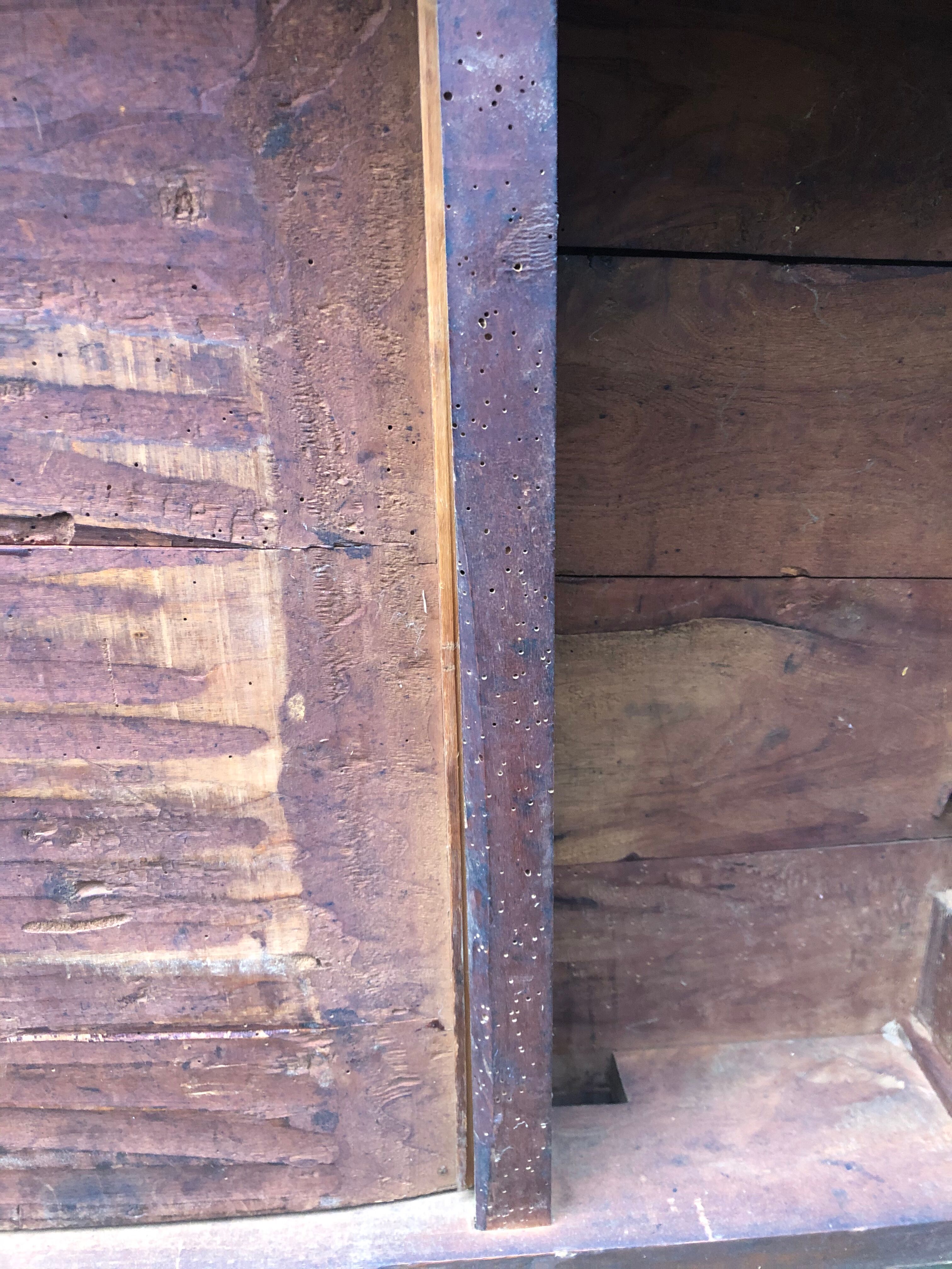 Raw wood farm table coffee table