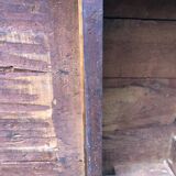 Raw wood farm table coffee table
