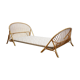 Lit corbeille vintage en rotin 190cm x 120cm