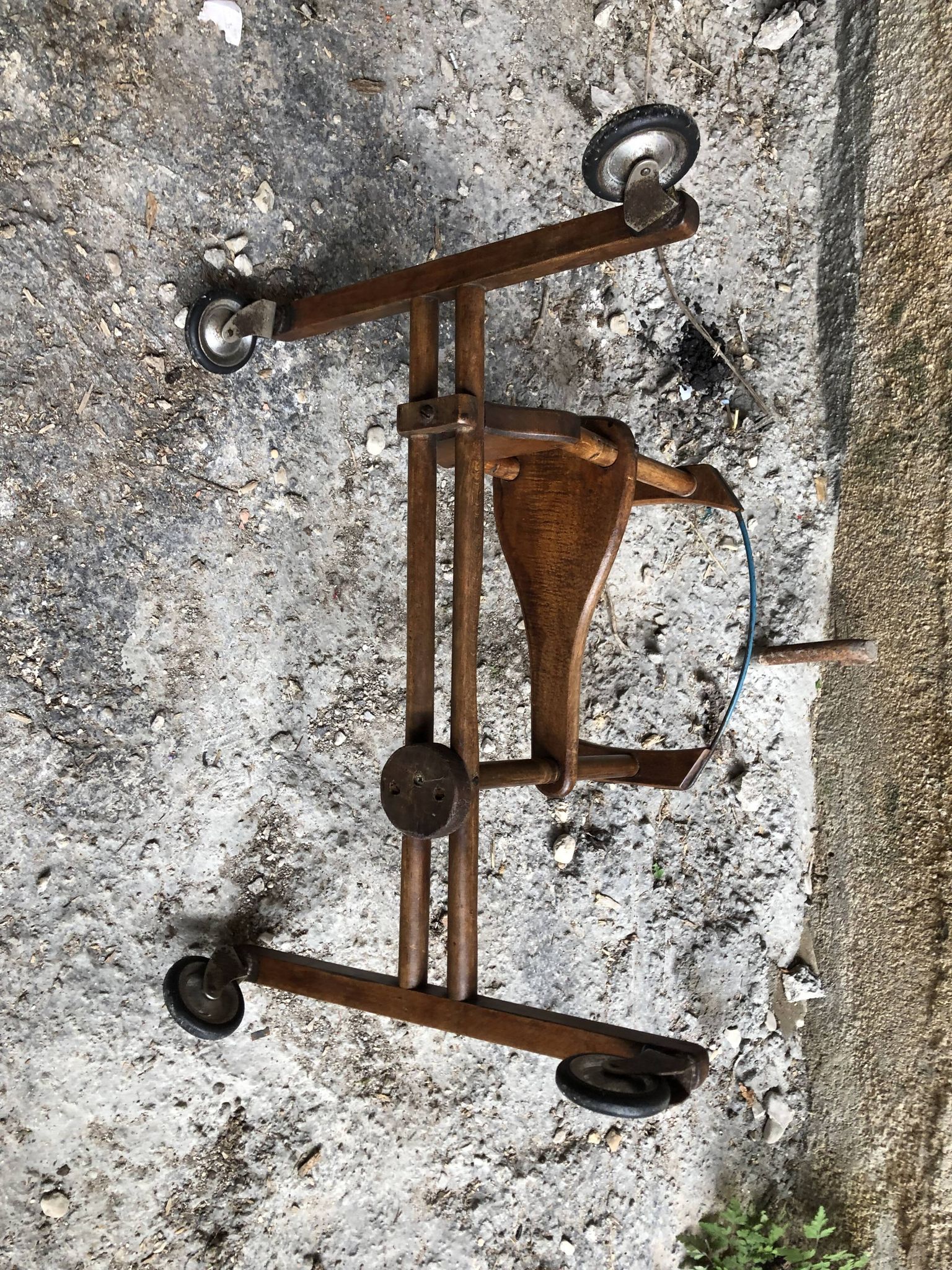 Old Trotter On Wheels BABY JOY Wood Toy Child 50s Vintage