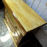 Wood and paint chest of drawers