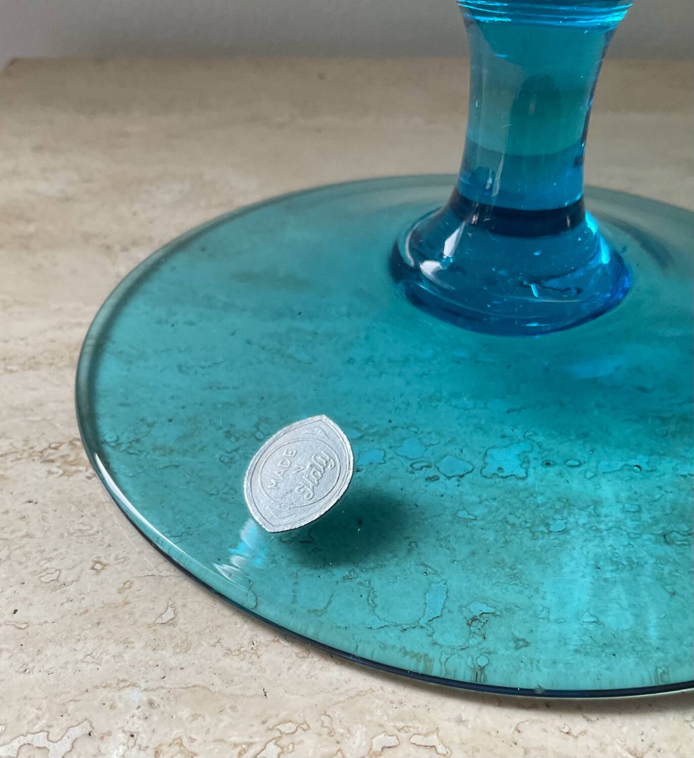 Optical vase in polished glass Italy