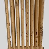 Radiateur ancien sur pieds a lames fleuries en fonte de fer XX siècle