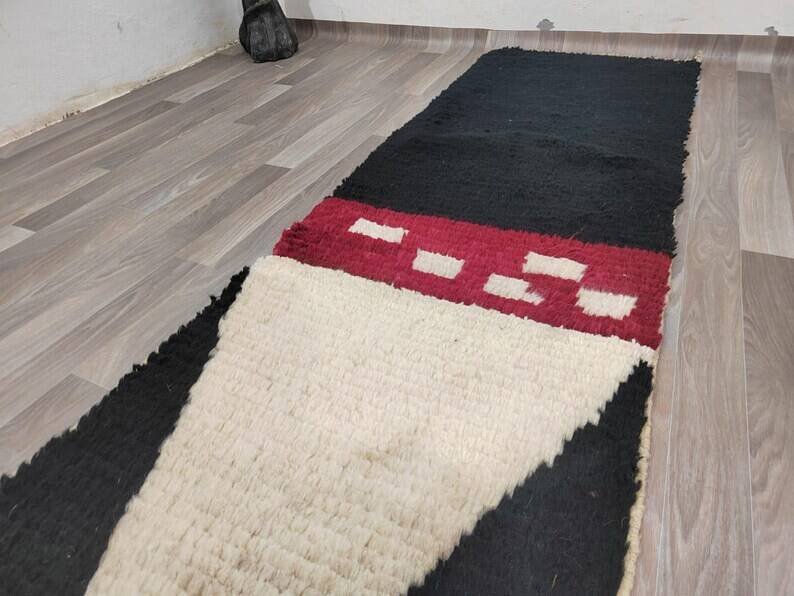 Tapis de couloir bérbere fait main 300cmx70cm