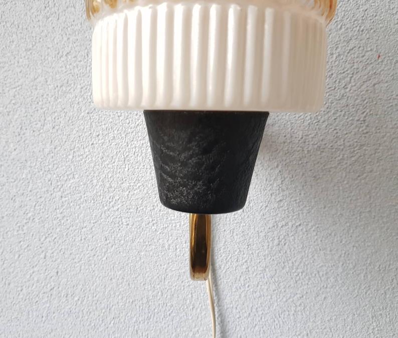 Applique amber glass 70 years