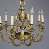Louis XVI style gilt bronze chandelier