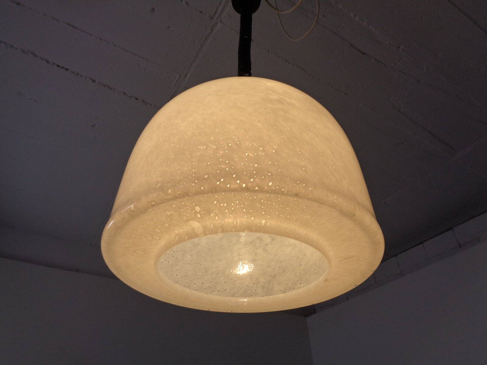 Glass ceiling lamp from Peill & Putzler, Germany, 1960s.