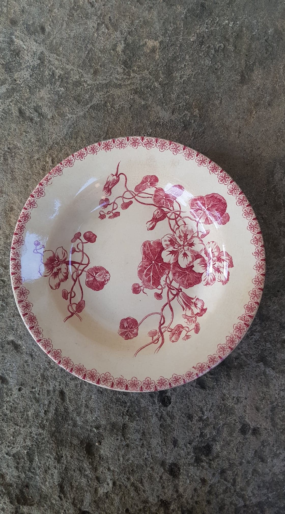 Set of 3 plates in Iron Earth Gien model Capucines