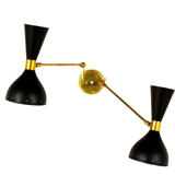 Double wall sconce in the style of Italian creations of the 50s