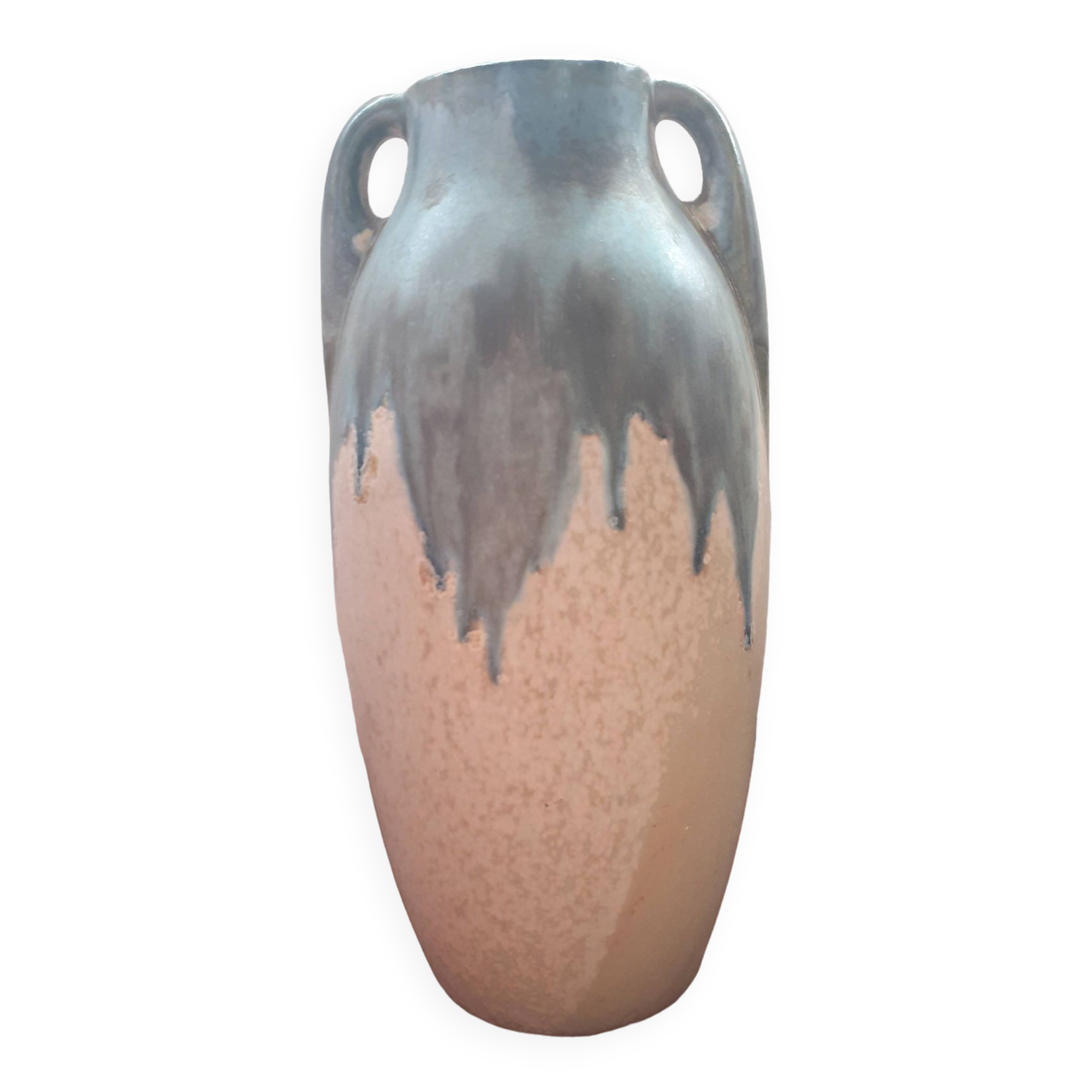 Vintage amphora-shaped vase signed Denbac