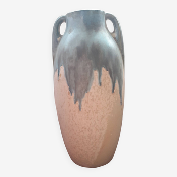 Vintage amphora-shaped vase signed Denbac