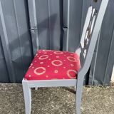 Six Lyres Chairs, Restoration Style, Lacquered in Grey