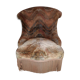 Fauteuil crapaud dossier chapeau de gendarme