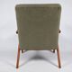 Fauteuil vintage B-310 Var des années 60 en velours vert olive
