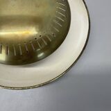Unique Round Brass Wall Light in Gino Sarfatti Style, Italy 1950s