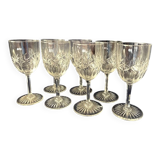 Set of 7 crystal liquor glasses
