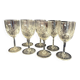 Set of 7 crystal liquor glasses