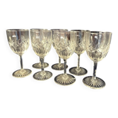 Suite de 7 verres a liqueur en cristal taille