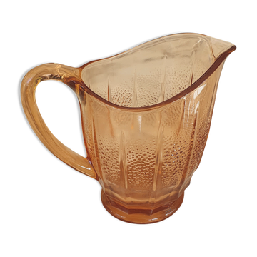 Pichet verre rose 1960