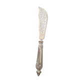 Antique silver metal knife