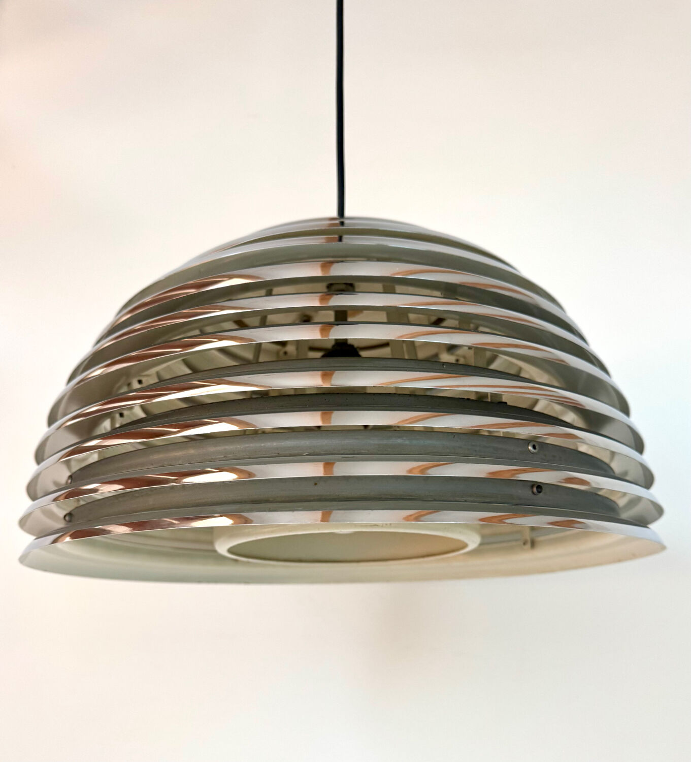 Kazuo Motozawa, Large Suspension "Saturn", Circa 1972, Metal Lamp
