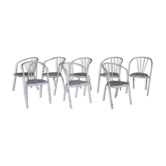 Set of eight Surpil armchairs by Julien Henri Porché 1930'