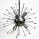 Suspension italienne unique XXL des années 1960 avec des fleurs en verre de Murano par VeArt