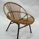 Fauteuil en rotin par Dirk van Sliedregt Rohe Noordwolde 1960 aux Pays-Bas