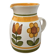 Small vintage ceramic jug signed – hand-painted floral decoration – 13 cm