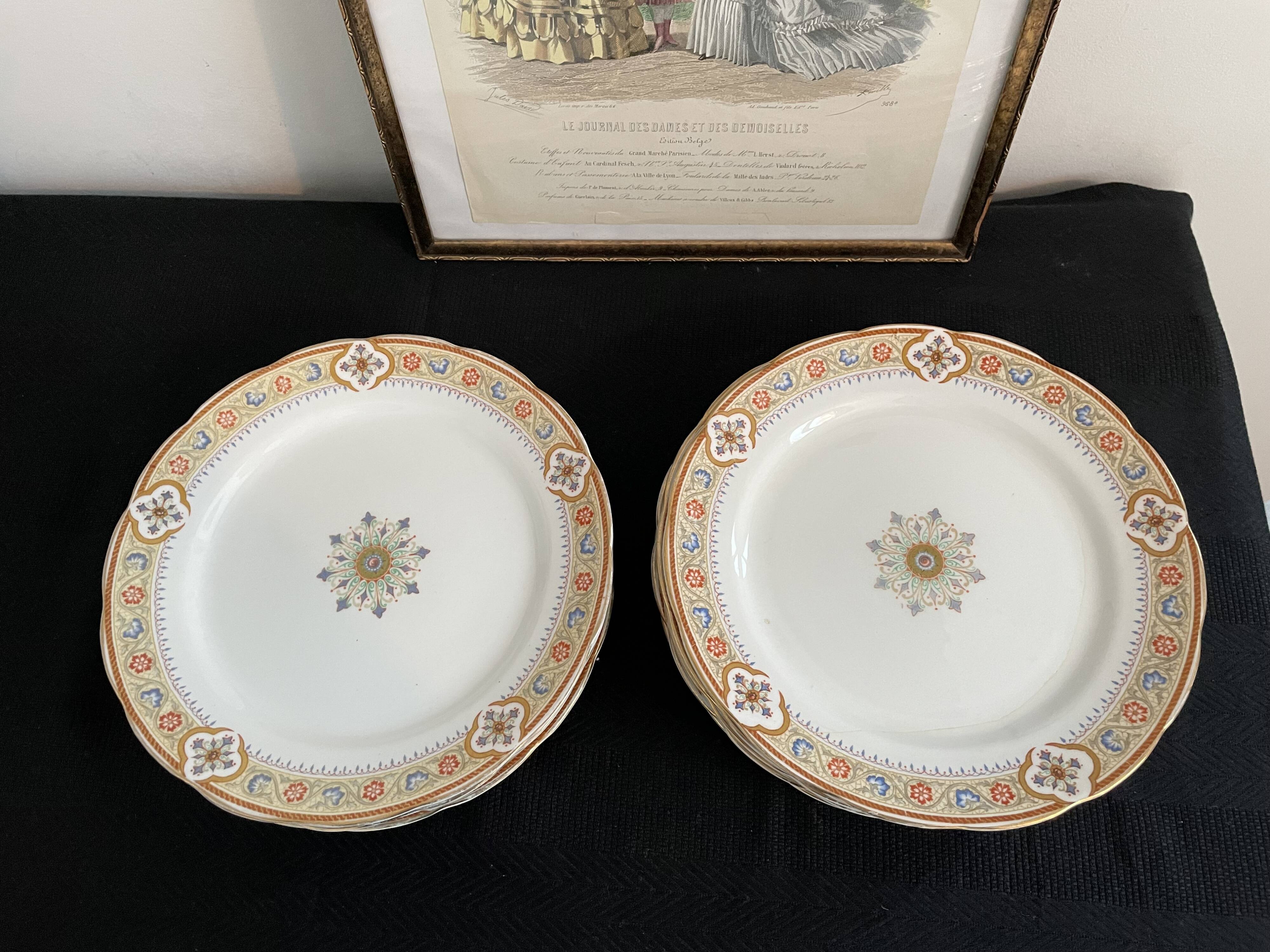 Dessert plate service - 11 pieces - Ye Old English by Grosvenor J & G - Persian model