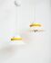 Duo de suspensions bicolore jaune et blanc, Italie, 1970s