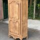 Louis XV boarding school wardrobe renovated in solid raw oak bonnetière