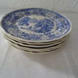 4 plates old faience 506 112 villeroy boch burgenland blue