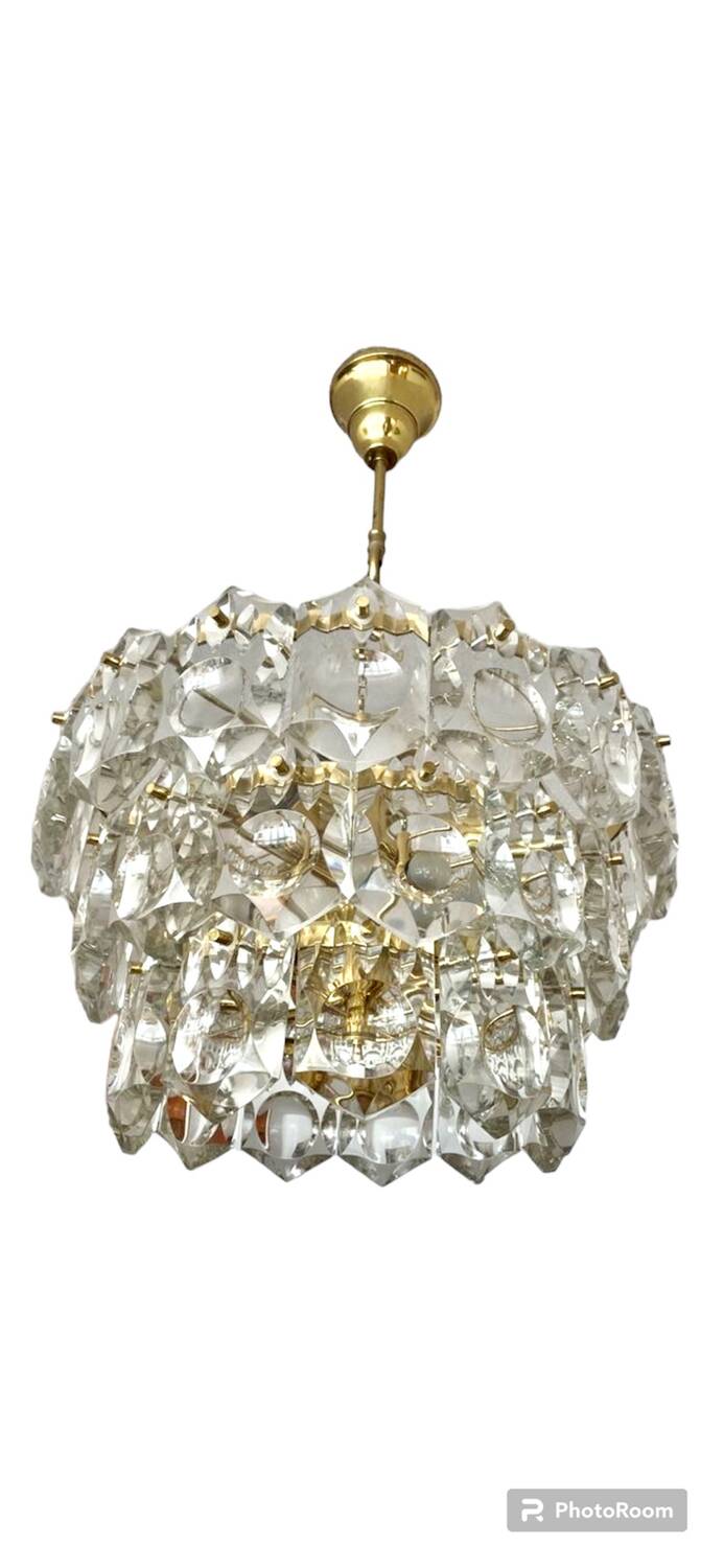 Kinkeldey lustre verre cristal , Autriche 1970