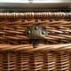 Trunk, chest in woven wicker