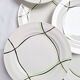 Flat plates St Amand model Bayonne white, green and black.