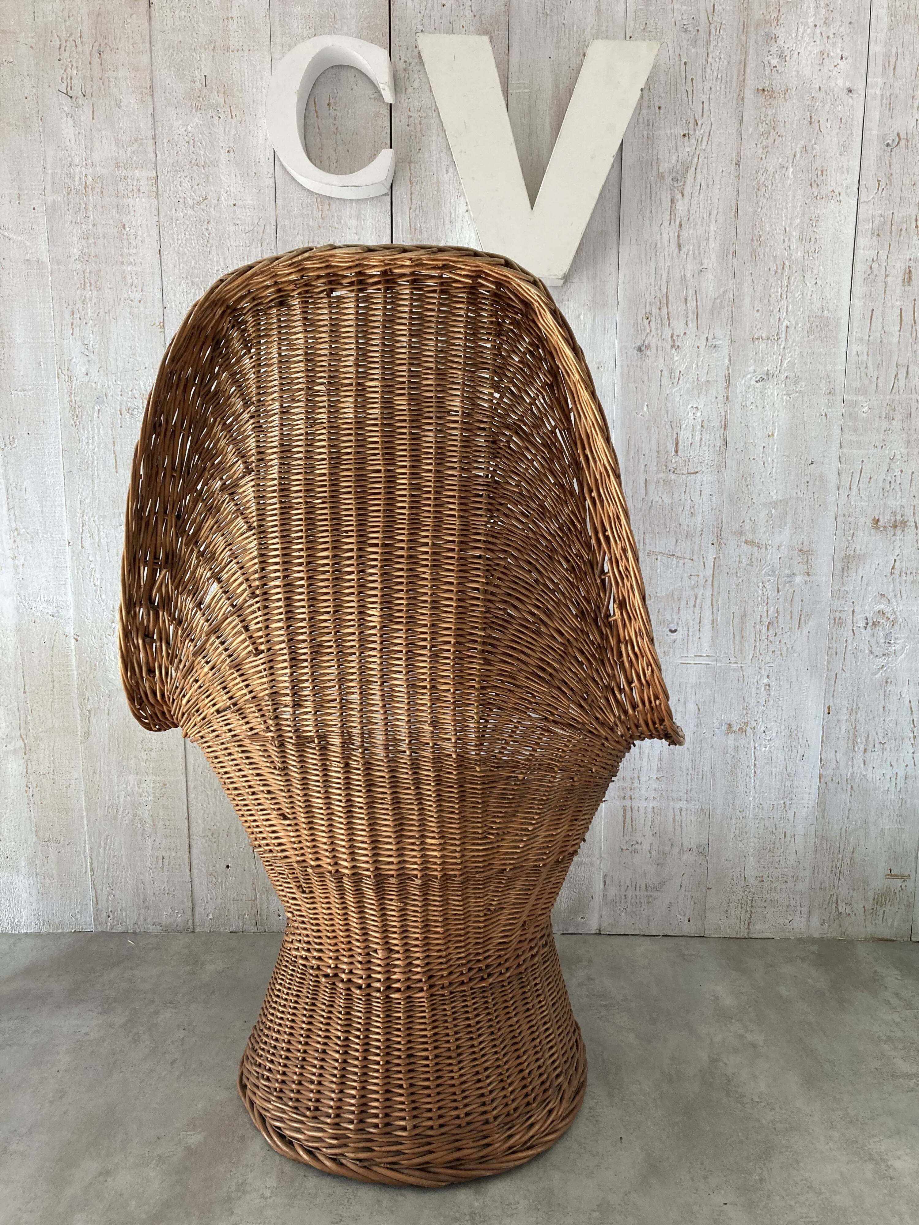 Vintage wicker armchair