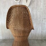 Vintage wicker armchair
