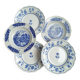 Vintage blue soup plates